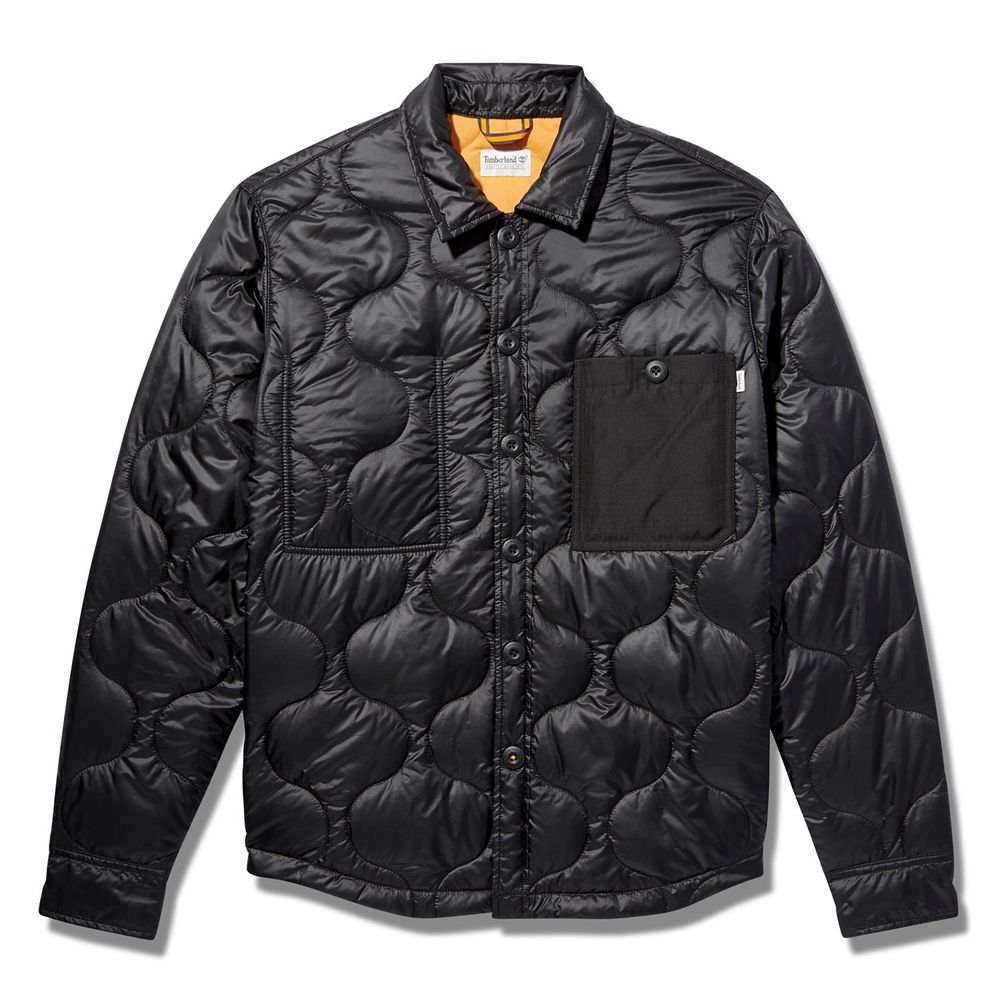 Geaca Timberland Barbati Negrii - Heritage Long-Sleeve Onion-Quilted Shirt - Romania - YJROHG568